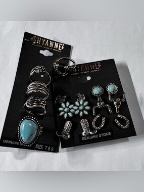 Shyanne Silver-Tone Turquoise Western Jewelry Set